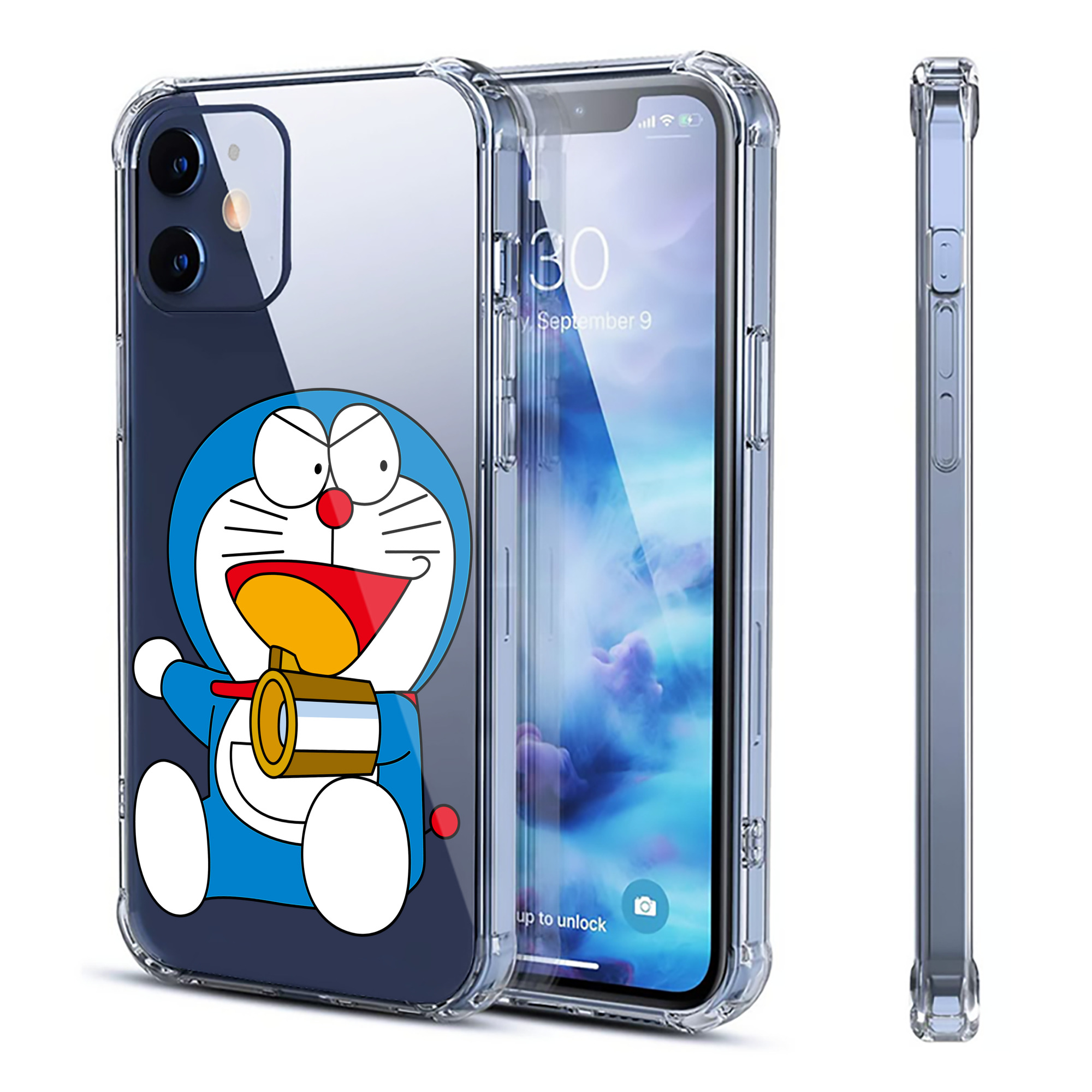 （画像用） ドラえもん Doraemon 【iPhone 12シリーズ対応】透明スマホケース（クリアソフトケース）